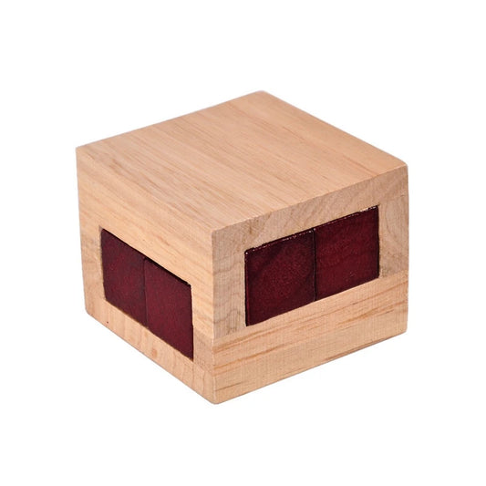 Luban Lock Box Brain Teaser,  Wooden Magic Puzzle IQ Challenge