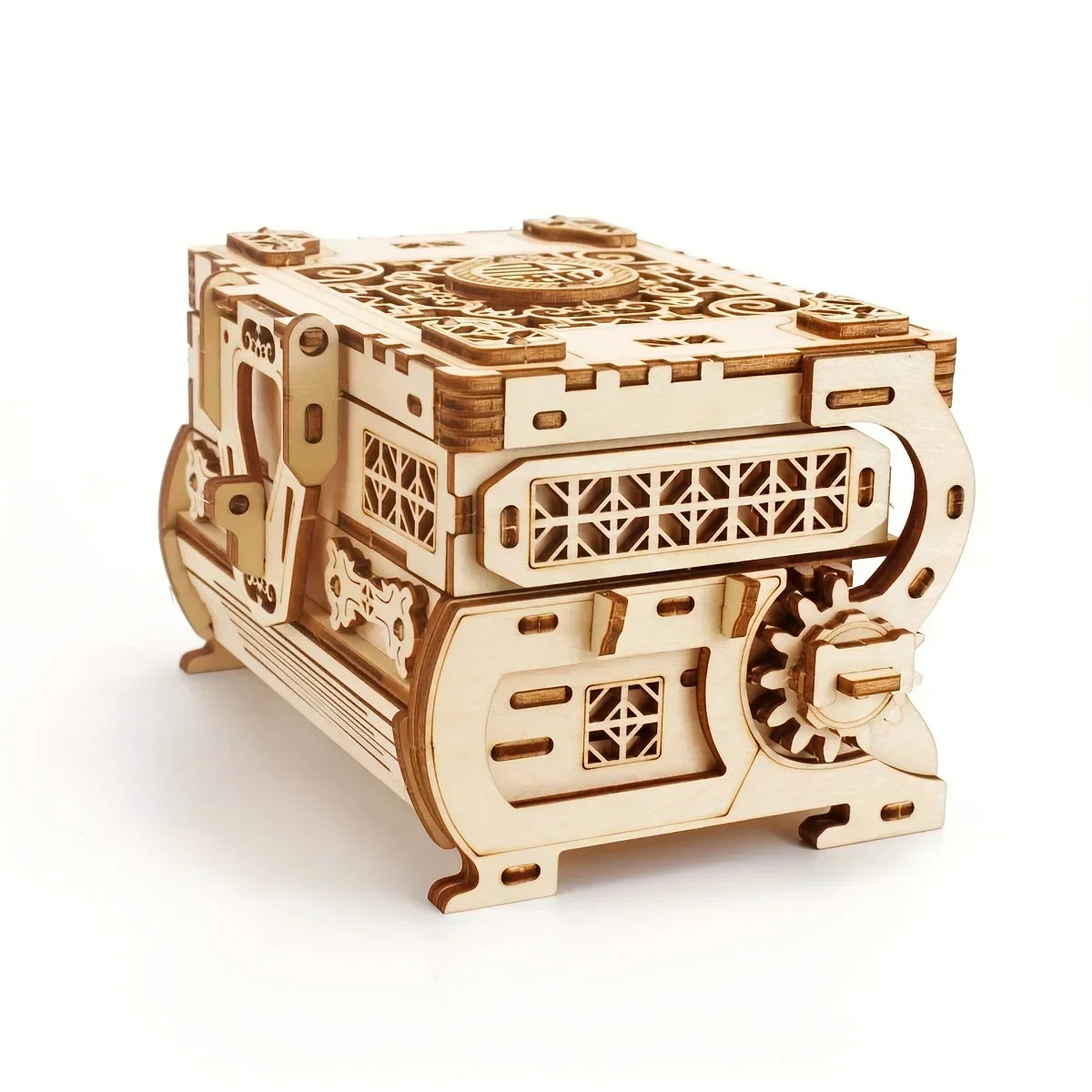 3D Wooden Mechanical Jewellery Box Puzzle (treasure box)