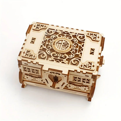 3D Wooden Mechanical Jewellery Box Puzzle (treasure box)