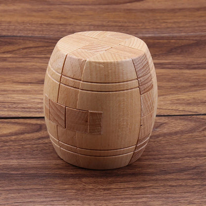 wooden barrel puzzle