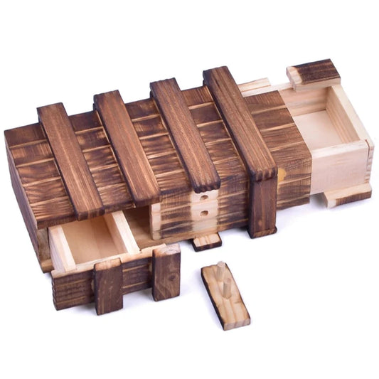 wooden box puzzle wood open